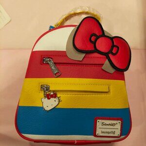 Loungefly  Sanrio Hello Kitty  Multicolored Mini Back Pack new without tag